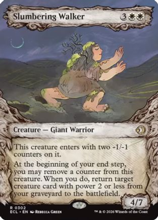 Slumbering Walker (Showcase)  (ECL-302) - [Lorwyn Eclipsed] - Trinity Hobby