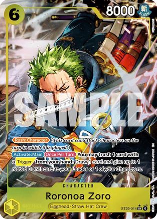 Roronoa Zoro (Full Art) (ST29-014) - [Starter Deck 29: Egghead] Foil - Trinity Hobby