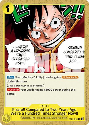Kizaru!! Compared to Two Years Ago We're a Hundred Times Stronger Now!! (ST29-016) - [Starter Deck 29: Egghead] - Trinity Hobby