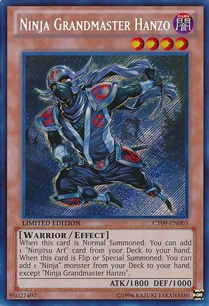 Ninja Grandmaster Hanzo [CT09-EN003] Secret Rare - Trinity Hobby