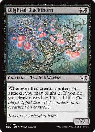 Blighted Blackthorn  [Foil]  (ECL-090) - [Lorwyn Eclipsed] - Trinity Hobby