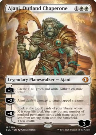 Ajani, Outland Chaperone (Borderless)  (ECL-284) - [Lorwyn Eclipsed] - Trinity Hobby