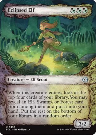Eclipsed Elf (Showcase)  [Foil]  (ECL-336) - [Lorwyn Eclipsed] - Trinity Hobby