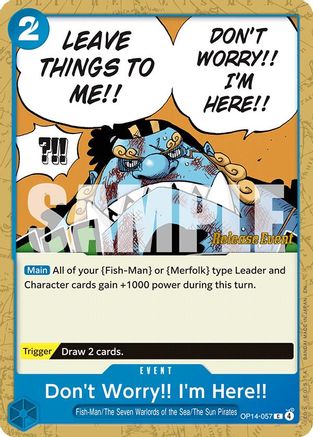 Don't Worry!! I'm Here!! (OP14-057) - [The Azure Sea's Seven Release Event Cards]