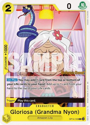 Gloriosa (Grandma Nyon) (OP14-103) - [The Azure Sea's Seven Release Event Cards]