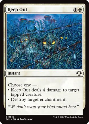 Keep Out  [Foil]  (ECL-019) - [Lorwyn Eclipsed] - Trinity Hobby