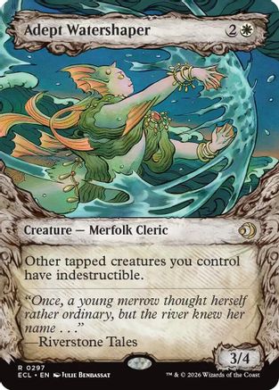 Adept Watershaper (Showcase)  [Foil]  (ECL-297) - [Lorwyn Eclipsed] - Trinity Hobby