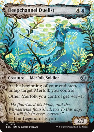 Deepchannel Duelist (Showcase)  [Foil]  (ECL-333) - [Lorwyn Eclipsed] - Trinity Hobby