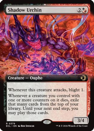 Shadow Urchin (Extended Art)  [Foil]  (ECL-379) - [Lorwyn Eclipsed] - Trinity Hobby