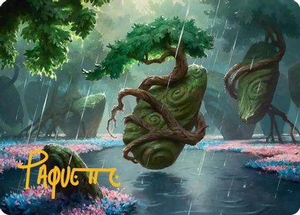 Rain-Slicked Copse Art Card (Gold-Stamped Signature)  (ASECL-049) - [Art Series: Lorwyn Eclipsed] - Trinity Hobby