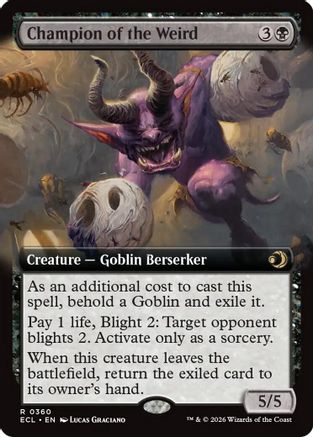 Champion of the Weird (Extended Art)  (ECL-360) - [Lorwyn Eclipsed] - Trinity Hobby