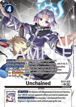 Unchained (Alternate Art) (EX11-070) - [Dawn of Liberator] Foil - Trinity Hobby