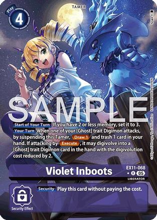 Violet Inboots (Alternate Art) (EX11-068) - [Dawn of Liberator] Foil - Trinity Hobby