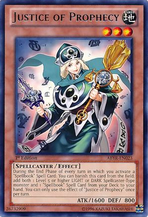 Justice of Prophecy [ABYR-EN023] Rare - Trinity Hobby