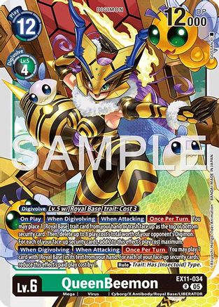 QueenBeemon (EX11-034) - [Dawn of Liberator] Foil - Trinity Hobby