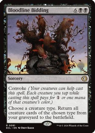 Bloodline Bidding  [Foil]  (PPECL-091) - [Promo Pack: Lorwyn Eclipsed] - Trinity Hobby