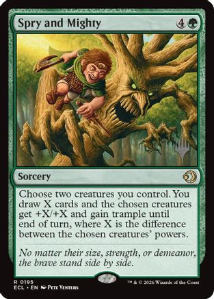 Spry and Mighty  [Foil]  (PPECL-195) - [Promo Pack: Lorwyn Eclipsed] - Trinity Hobby