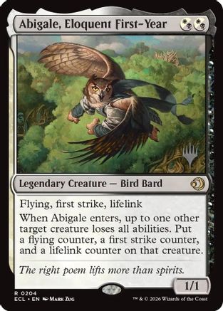 Abigale, Eloquent First-Year  [Foil]  (PPECL-204) - [Promo Pack: Lorwyn Eclipsed] - Trinity Hobby
