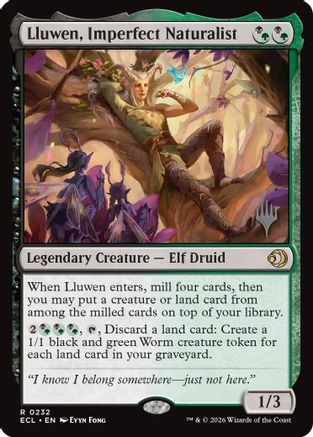 Lluwen, Imperfect Naturalist  [Foil]  (PPECL-232) - [Promo Pack: Lorwyn Eclipsed]