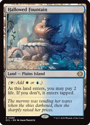 Hallowed Fountain  (PPECL-265) - [Promo Pack: Lorwyn Eclipsed] - Trinity Hobby