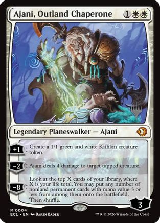 Ajani, Outland Chaperone  [Foil]  (PPECL-004) - [Promo Pack: Lorwyn Eclipsed] - Trinity Hobby