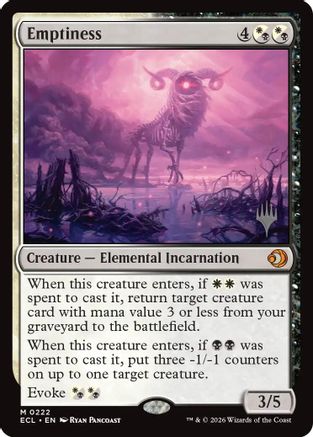 Emptiness  [Foil]  (PPECL-222) - [Promo Pack: Lorwyn Eclipsed] - Trinity Hobby
