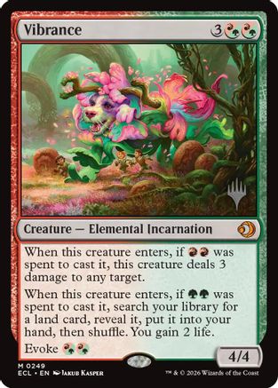 Vibrance  [Foil]  (PPECL-249) - [Promo Pack: Lorwyn Eclipsed] - Trinity Hobby