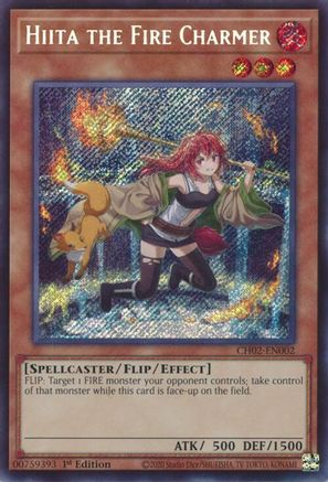 Hiita the Fire Charmer [CH02-EN002] - THE CHRONICLES DECK: Spirit Charmers (All-Foil Edition) 1st Edition - Secret Rare - Trinity Hobby