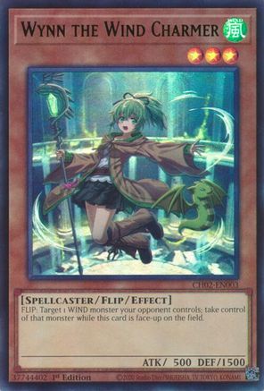 Wynn the Wind Charmer (Ultra Rare) [CH02-EN003] - THE CHRONICLES DECK: Spirit Charmers (All-Foil Edition) 1st Edition - Ultra Rare - Trinity Hobby