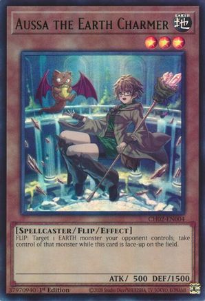Aussa the Earth Charmer (Ultra Rare) [CH02-EN004] - THE CHRONICLES DECK: Spirit Charmers (All-Foil Edition) 1st Edition - Ultra Rare - Trinity Hobby