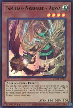 Familiar-Possessed - Aussa [CH02-EN008] - THE CHRONICLES DECK: Spirit Charmers (All-Foil Edition) 1st Edition - Ultra Rare - Trinity Hobby