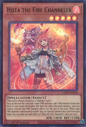Hiita the Fire Channeler [CH02-EN010] - THE CHRONICLES DECK: Spirit Charmers (All-Foil Edition) 1st Edition - Ultra Rare - Trinity Hobby