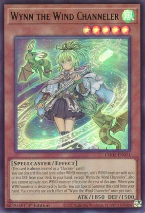 Wynn the Wind Channeler [CH02-EN011] - THE CHRONICLES DECK: Spirit Charmers (All-Foil Edition) 1st Edition - Ultra Rare - Trinity Hobby