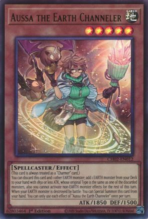 Aussa the Earth Channeler [CH02-EN012] - THE CHRONICLES DECK: Spirit Charmers (All-Foil Edition) 1st Edition - Ultra Rare - Trinity Hobby