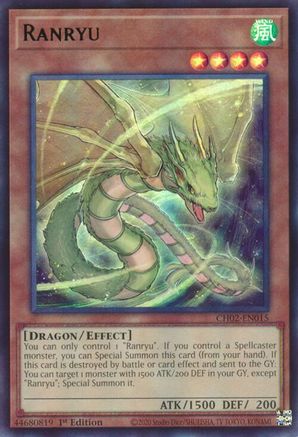 Ranryu [CH02-EN015] - THE CHRONICLES DECK: Spirit Charmers (All-Foil Edition) 1st Edition - Ultra Rare - Trinity Hobby