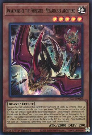Awakening of the Possessed - Nefariouser Archfiend [CH02-EN020] - THE CHRONICLES DECK: Spirit Charmers (All-Foil Edition) 1st Edition - Ultra Rare - Trinity Hobby