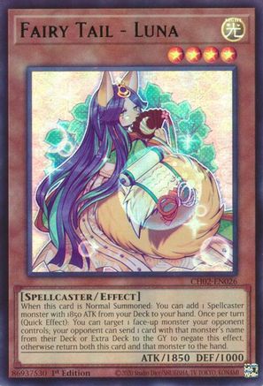 Fairy Tail - Luna [CH02-EN026] - THE CHRONICLES DECK: Spirit Charmers (All-Foil Edition) 1st Edition - Ultra Rare - Trinity Hobby