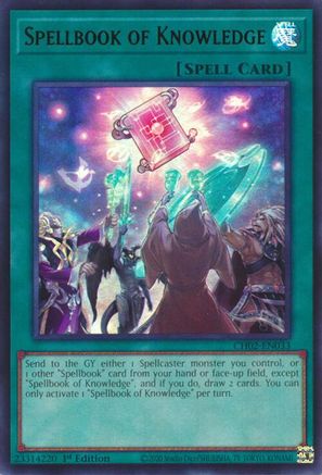 Spellbook of Knowledge [CH02-EN033] - THE CHRONICLES DECK: Spirit Charmers (All-Foil Edition) 1st Edition - Ultra Rare - Trinity Hobby