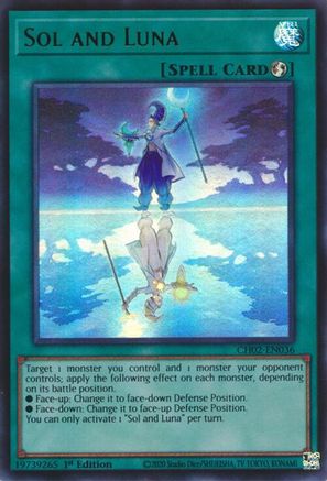 Sol and Luna [CH02-EN036] - THE CHRONICLES DECK: Spirit Charmers (All-Foil Edition) 1st Edition - Ultra Rare - Trinity Hobby