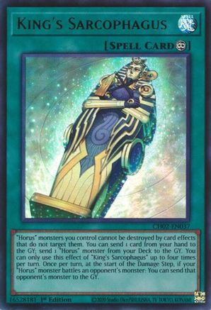 King's Sarcophagus [CH02-EN037] - THE CHRONICLES DECK: Spirit Charmers (All-Foil Edition) 1st Edition - Ultra Rare - Trinity Hobby
