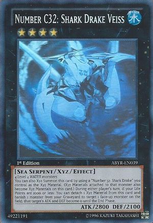 Number C32: Shark Drake Veiss [ABYR-EN039] Ghost Rare - Trinity Hobby