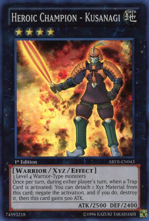 Heroic Champion - Kusanagi [ABYR-EN043] Super Rare - Trinity Hobby