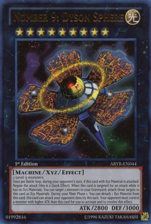 Number 9: Dyson Sphere [ABYR-EN044] Ultra Rare - Trinity Hobby