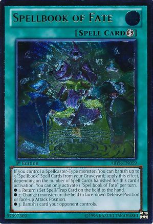 Spellbook of Fate (UTR) [ABYR-EN059] Ultimate Rare - Trinity Hobby