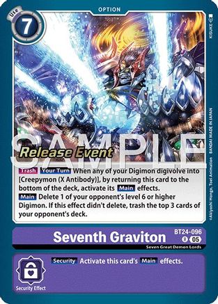 Seventh Graviton (BT24-096) - [Time Stranger Release Event Cards] Foil