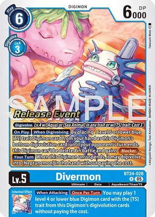 Divermon (BT24-028) - [Time Stranger Release Event Cards] Foil