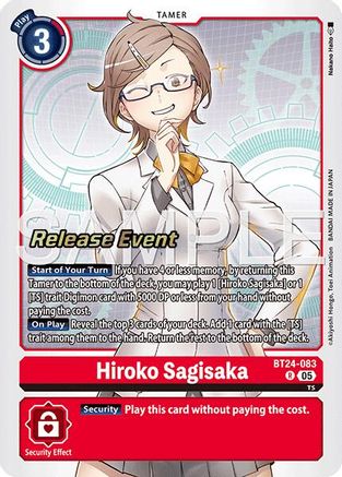 Hiroko Sagisaka (BT24-083) - [Time Stranger Release Event Cards] Foil