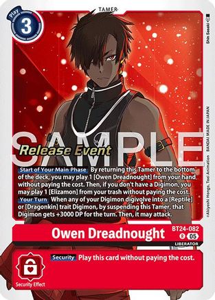 Owen Dreadnought (BT24-082) - [Time Stranger Release Event Cards] Foil