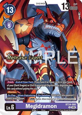Megidramon (BT24-080) - [Time Stranger Release Event Cards] Foil