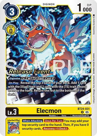 Elecmon (BT24-031) - [Time Stranger Release Event Cards] Foil